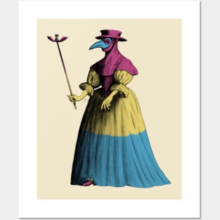Pan lady Plague Doctor (antique) Posters and Art
